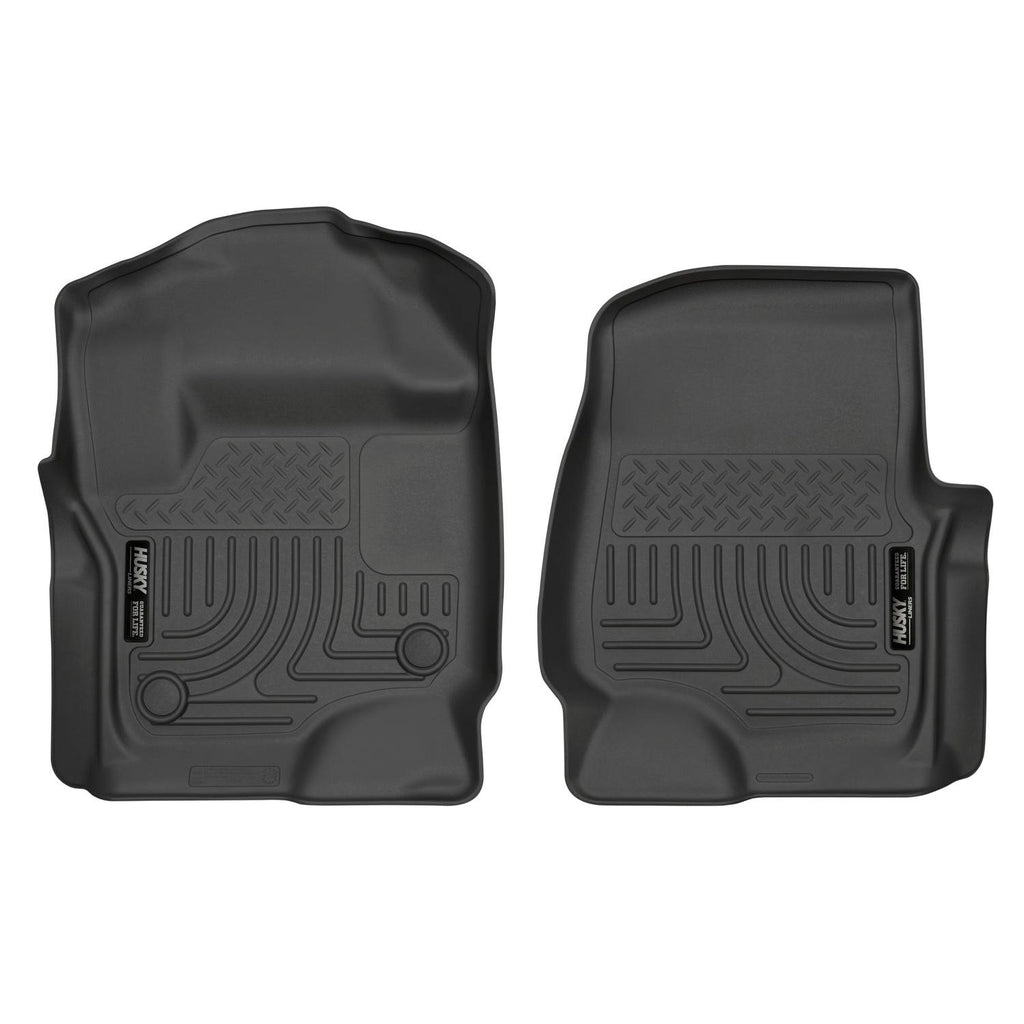 Husky Liners 2017 Ford Super Duty (Crew Cab / Super Cab) WeatherBeater Black Front Floor Liners-Husky Liners-HSL13301