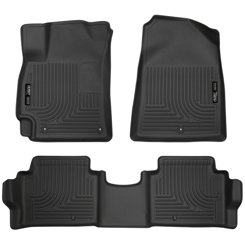 Husky Liners 2017 Hyundai Elantra Weatherbeater Black Front and Second Row Floor Liners-Husky Liners-HSL98871