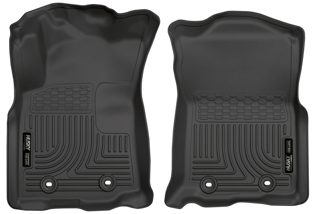Husky Liners 2018 Toyota Tacoma Double Cab WeatherBeater Black Front Floor Liners-Husky Liners-HSL13971