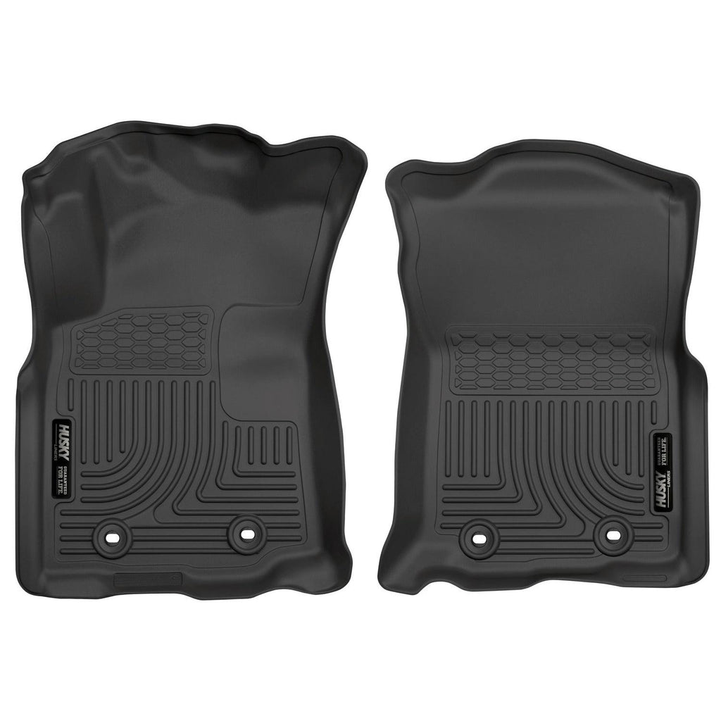Husky Liners 2018 Toyota Tacoma Double Cab WeatherBeater Black Front Floor Liners-Husky Liners-HSL13971