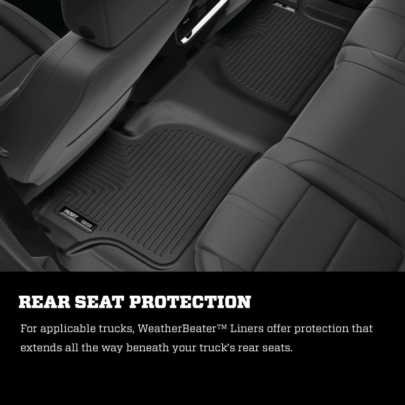 Husky Liners 2019 Chevrolet Silverado 1500 Crew Cab WeatherBeater Black Front Floor Liners-Husky Liners-HSL13211