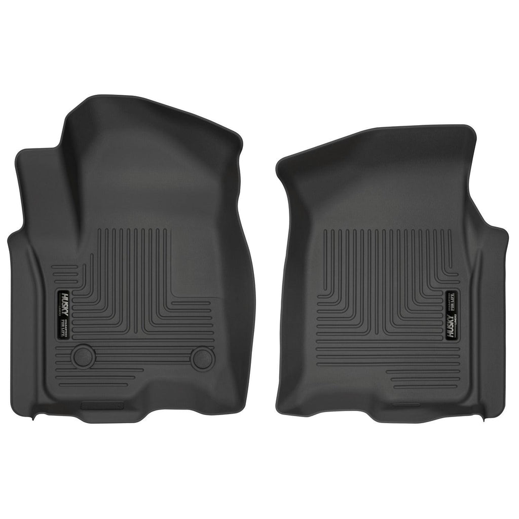 Husky Liners 2019 Chevrolet Silverado 1500 Crew Cab WeatherBeater Black Front Floor Liners-Husky Liners-HSL13211