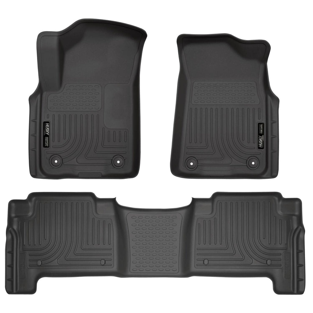 Husky Liners 2019+ Infiniti QX80/2019+ Nissan Armada Weatherbeater Black Fnt & 2nd Seat Floor Liners-Husky Liners-HSL95671