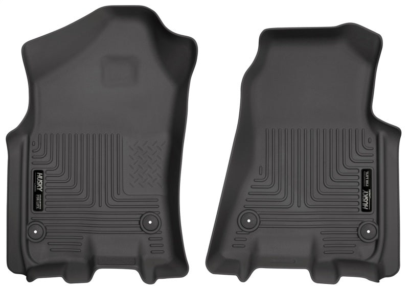 Husky Liners 2019 Ram 1500 Crew Cab WeatherBeater Black Front Row Floor Liners-Husky Liners-HSL13741