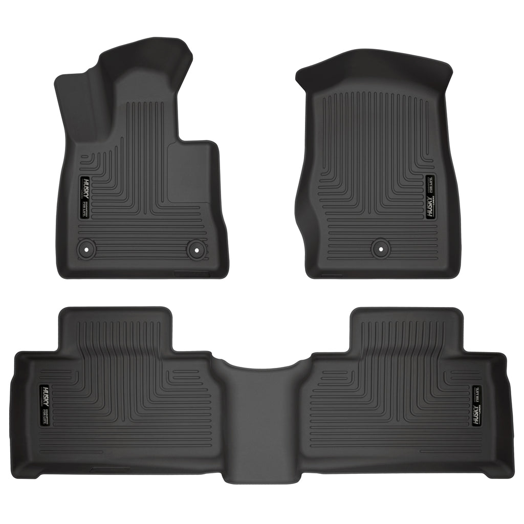 Husky Liners 2020 Ford Explorer Weatherbeater Black Front & 2nd Seat Floor Liners-Husky Liners-HSL99321