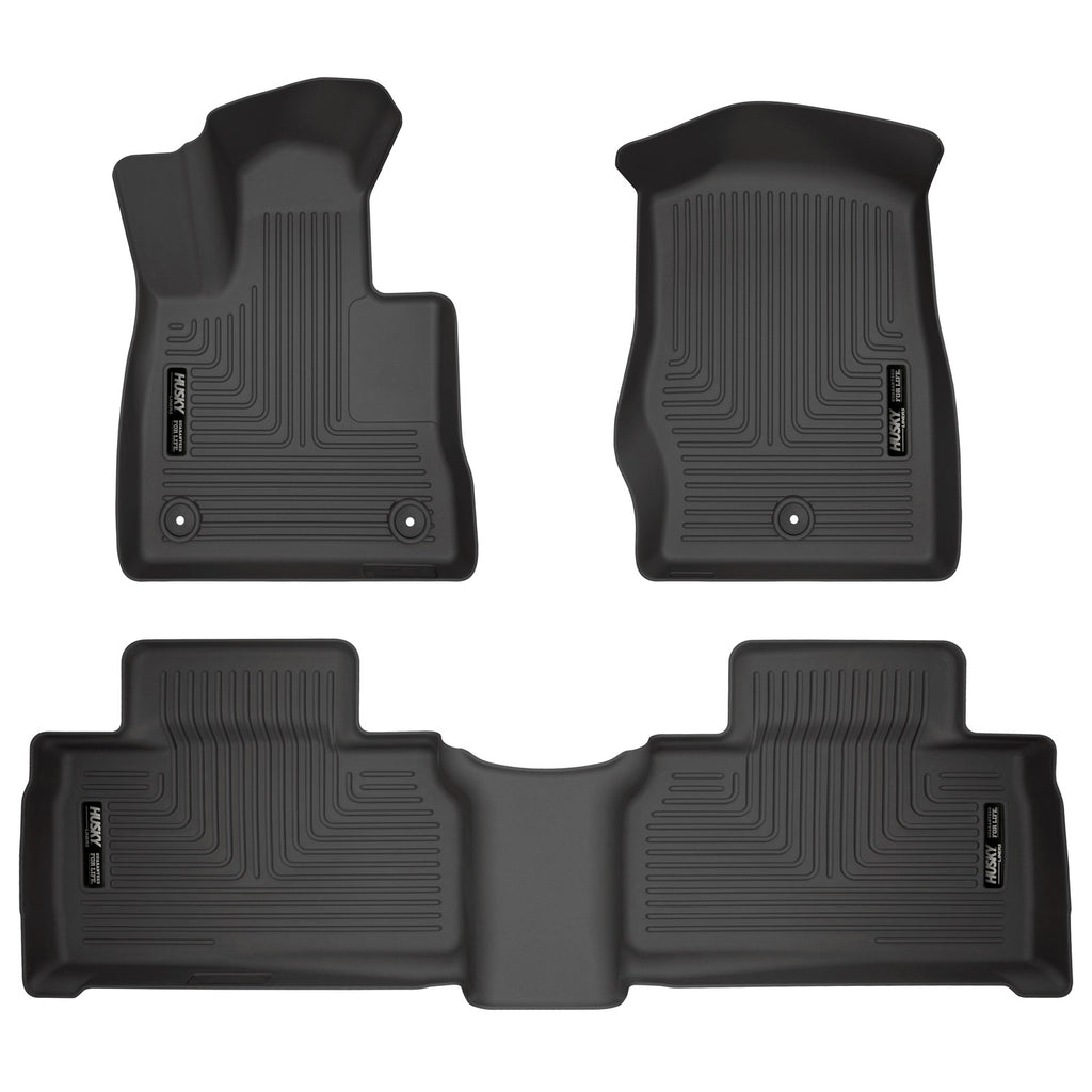 Husky Liners 2020 Ford Explorer Weatherbeater Black Front & 2nd Seat Floor Liners-Husky Liners-HSL99321