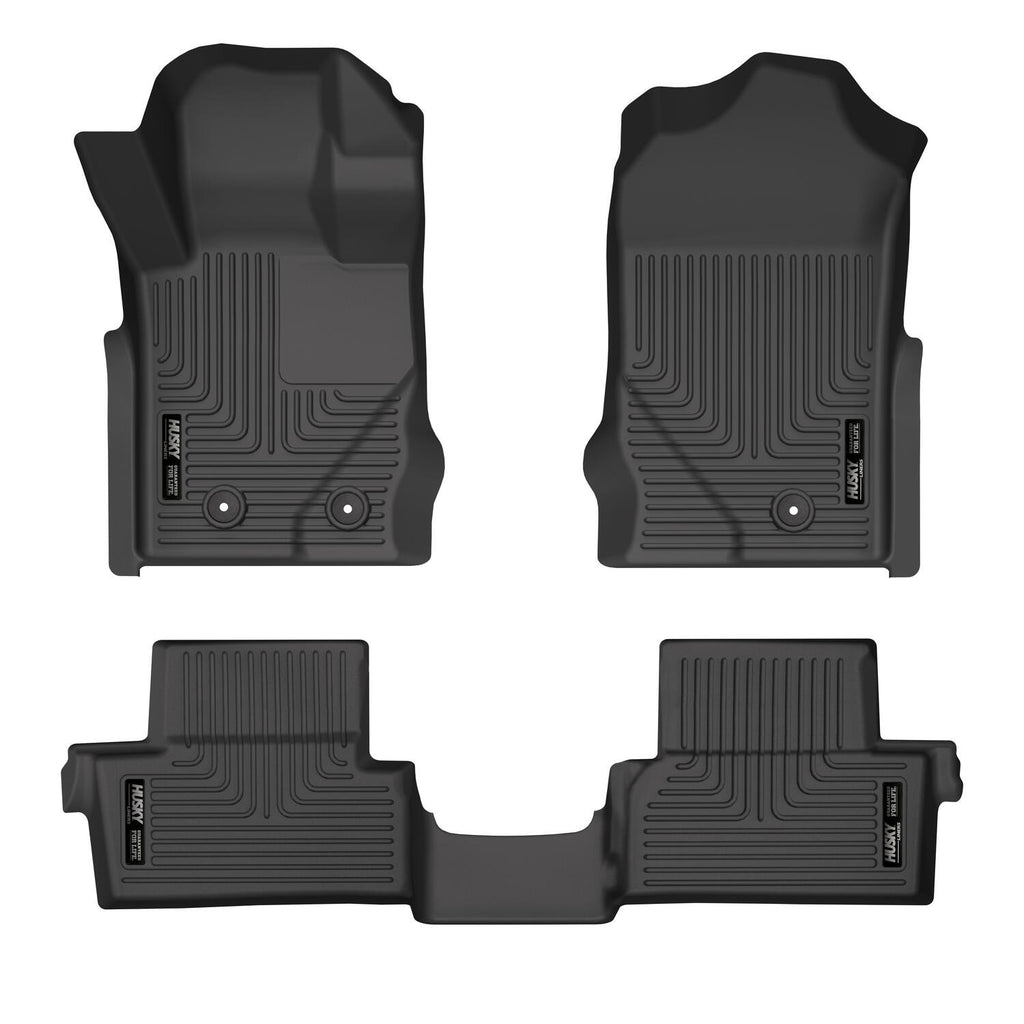 Husky Liners 2021 Ford Bronco 2 Door Weatherbeater Front & 2nd Seat Floor Liners - Black-Husky Liners-HSL95311