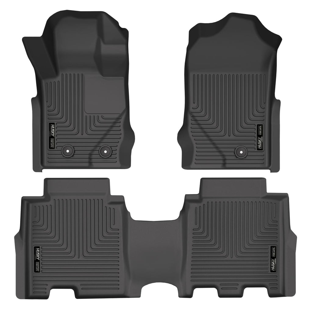 Husky Liners 2021 Ford Bronco 4 Door Weatherbeater Front & 2nd Seat Floor Liners - Black-Husky Liners-HSL95301