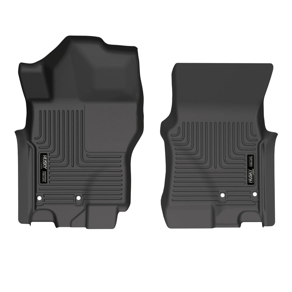 Husky Liners 2022 Nissan Frontier King Cab Ext. Cab/CC WeatherBeater Black Front Floor Liners-Husky Liners-HSL13521