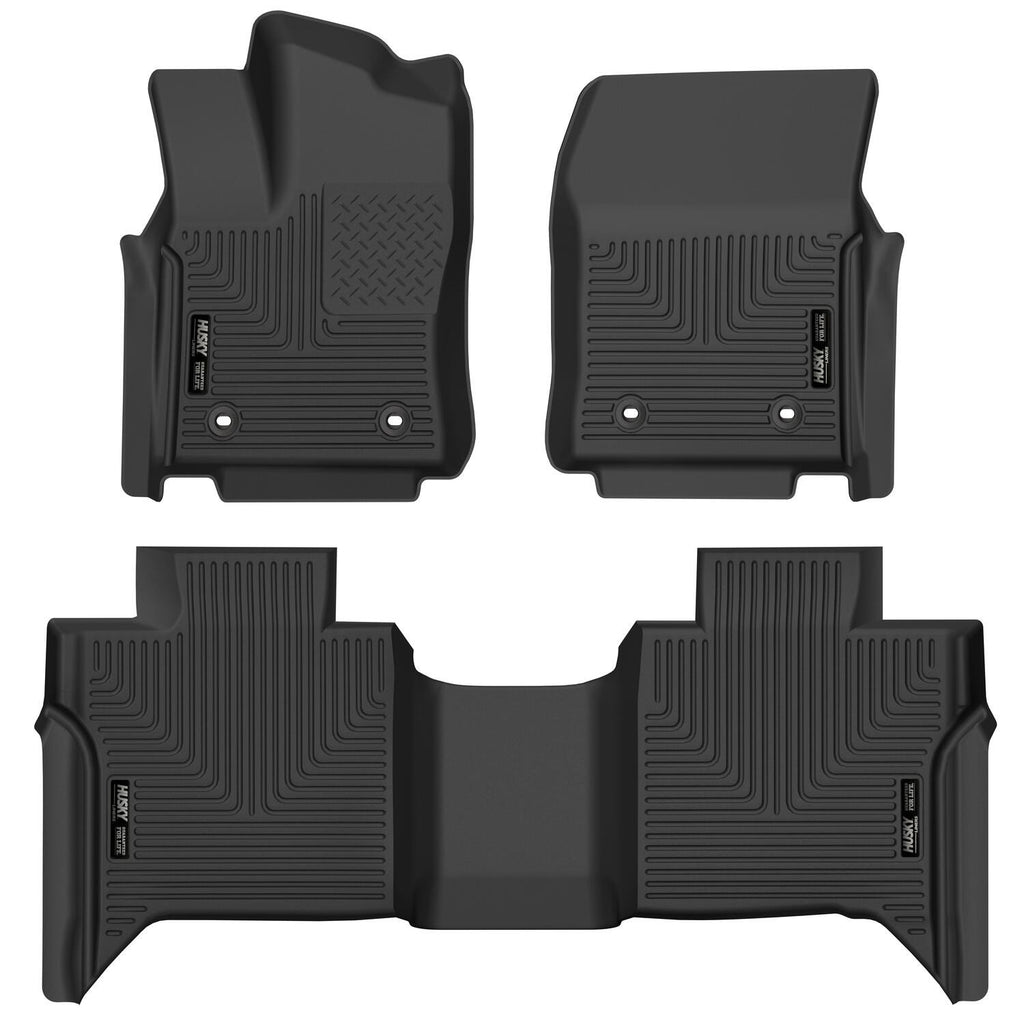 Husky Liners 2022 Toyota Tundra CrewMax X-ACT Front & 2nd Seat Floor Liner - Blk-Husky Liners-HSL53798