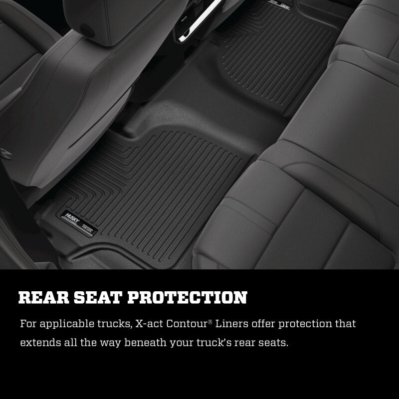Husky Liners 2024 Toyota Tacoma Crew Cab w/Automatic Trans. X-act Contour Front Floor Liner - Black-Husky Liners-HSL54581