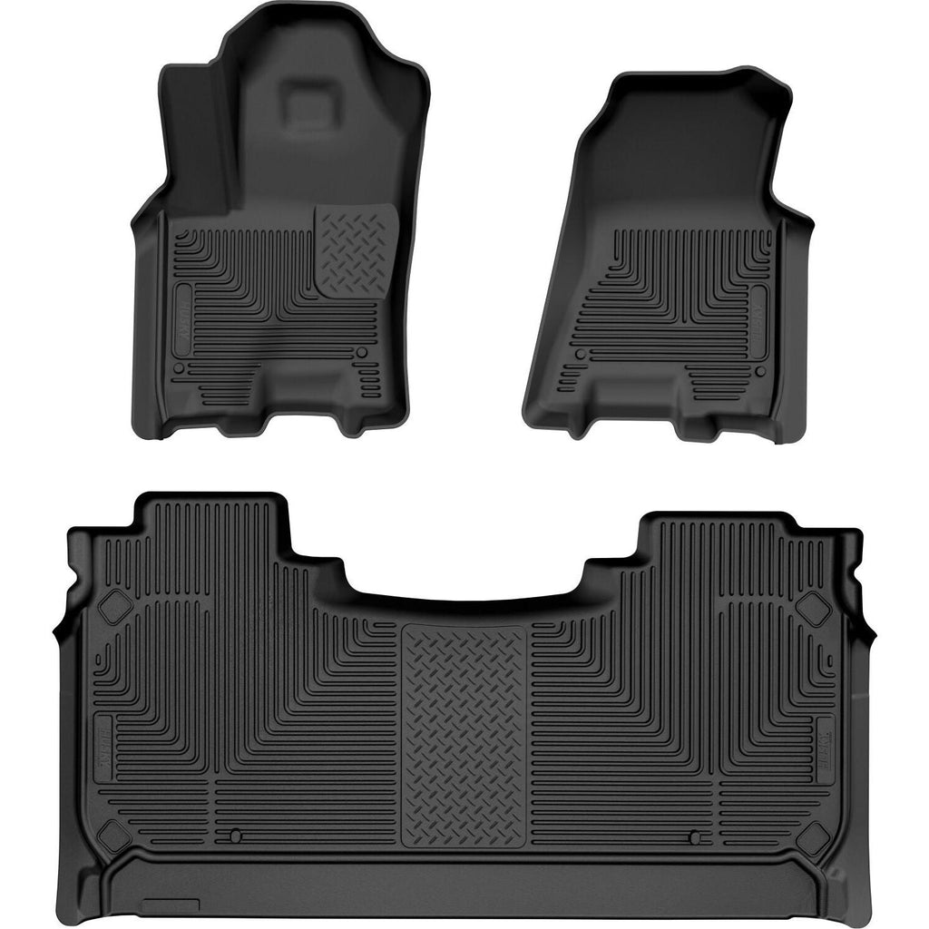 Husky Liners 2025 RAM 1500 CC Weatherbeater Front & 2nd Seat Floorliner (3pc Set) - Blk-Husky Liners-HSL94491