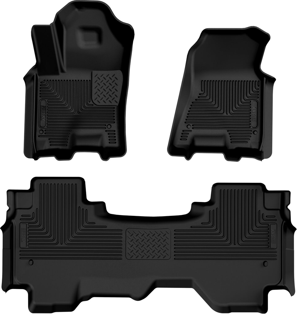 Husky Liners 2025 RAM 1500 Quad Cab Weatherbeater Front & 2nd Seat Floorliner (3pc Set) - Blk-Husky Liners-HSL94571
