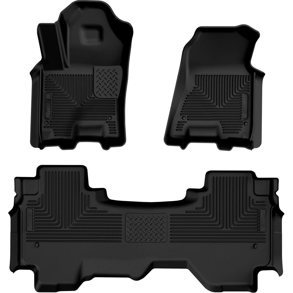 Husky Liners 2025 RAM 1500 Quad Cab Weatherbeater Front & 2nd Seat Floorliner (3pc Set) - Blk-Husky Liners-HSL94571