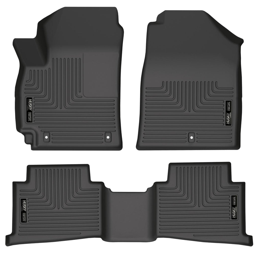 Husky Liners 21-22 Kia Seltos WeatherBeater Front & 2nd Seat Floor Liners - Black-Husky Liners-HSL95801