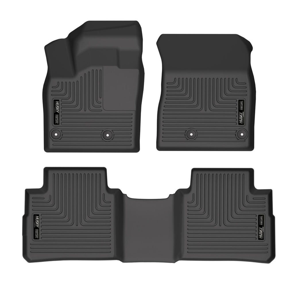 Husky Liners 21-22 Nissan Rogue WeatherBeater Front & 2nd Seat Floor Liners - Black-Husky Liners-HSL95081