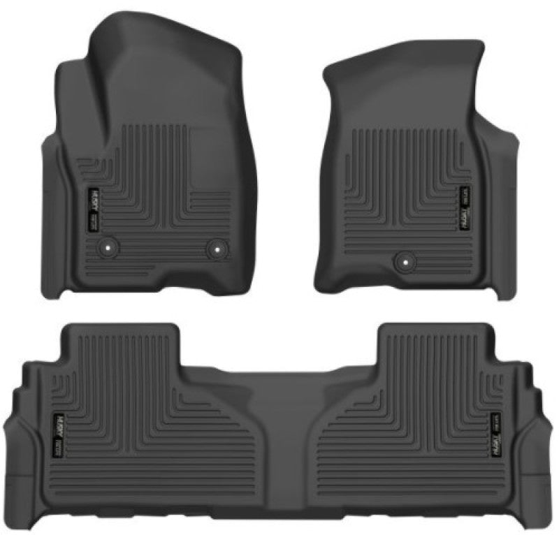 Husky Liners 21-23 Suburban/Tahoe/Yukon/Yukon XL Weatherbeater Front & 2nd Seat Floor Liners - Black-Husky Liners-HSL99241