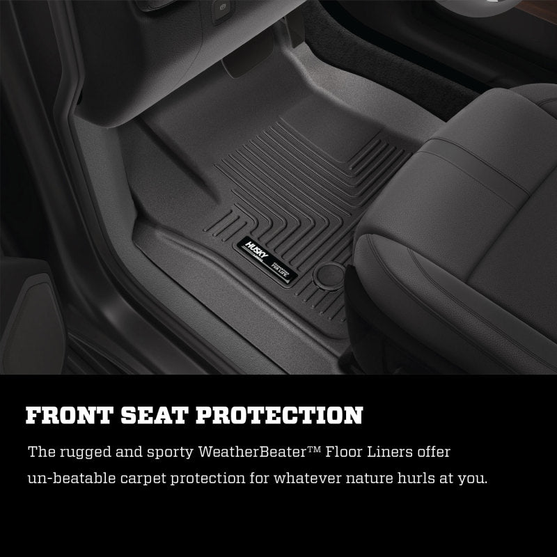 Husky Liners 22-23 Ford Transit WeatherBeater Black Floor Liners-Husky Liners-HSL18781