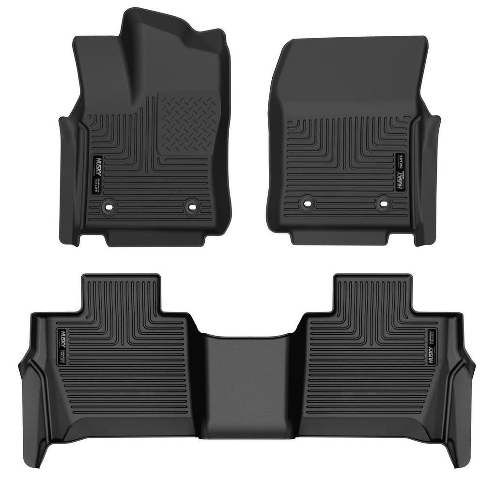 Husky Liners 23-24 Toyota Sequoia WeatherBeater Front & Second Row Floor Liners - Black-Husky Liners-HSL95281