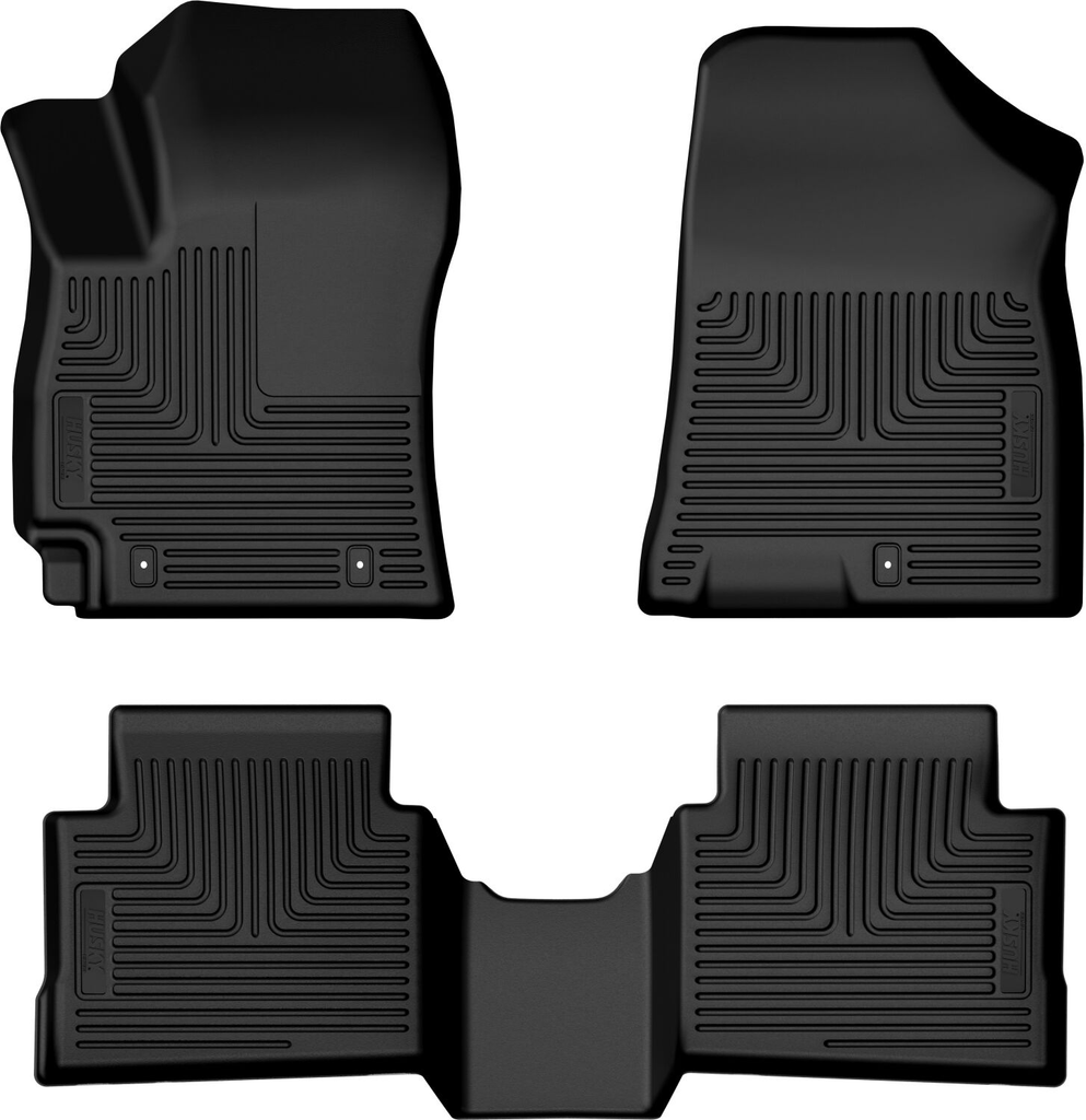 Husky Liners 24-25 Hyundai Kona Weatherbeater Front & 2nd Seat Floorliner (3pc Set) - Blk-Husky Liners-HSL95951