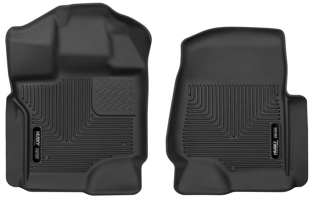 Husky Liners 2017 Ford Super Duty (Crew Cab / Super Cab) WeatherBeater Black Front Floor Liners - Husky Liners HSL13301