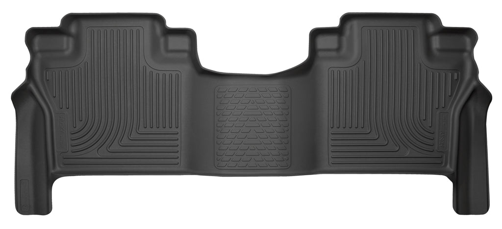 Husky Liners 2016 Nissan Titan XD Crew Cab WeatherBeater 2nd Row Black Floor Liners - Husky Liners HSL14601