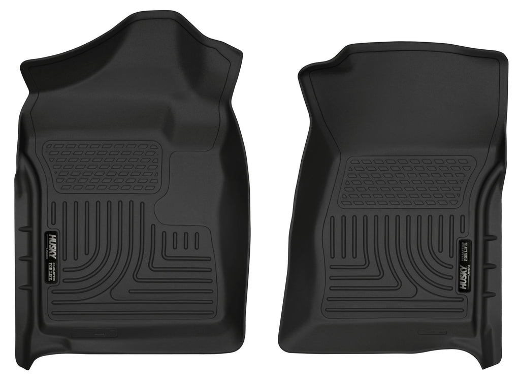 Husky Liners 07-12 Chevrolet Silverado/GMC Sierra Regular Cab WeatherBeater Black Floor Liners - Husky Liners HSL18221