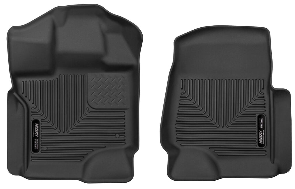 Husky Liners 15-23 Ford F-150 Super/Super Crew Cab WeatherBeater Black Front Floor Liners - Husky Liners HSL18361