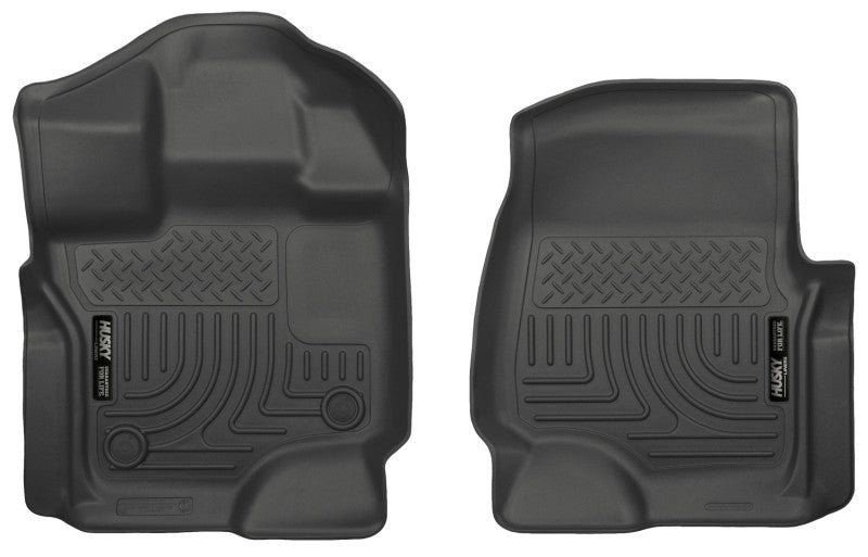 Husky Liners 15-23 Ford F-150 Super/Super Crew Cab WeatherBeater Black Front Floor Liners - Husky Liners HSL18361