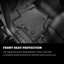 Load image into Gallery viewer, Husky Liners 11-12 Ford Super Duty Crew &amp; Extended Cab WeatherBeater Front Row Black Floor Liners - Husky Liners HSL18731