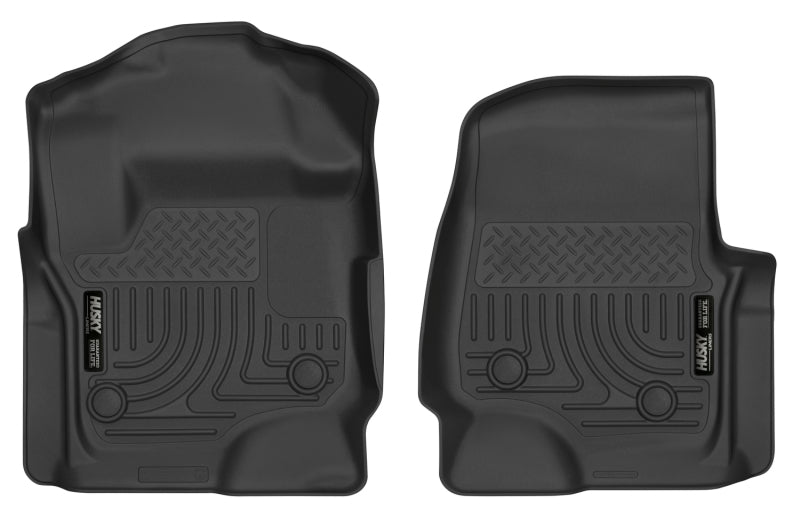Husky Liners 2017 Ford F250 Crew Cab Vinyl X-Act Contour Black Floor Liners - Husky Liners HSL52731