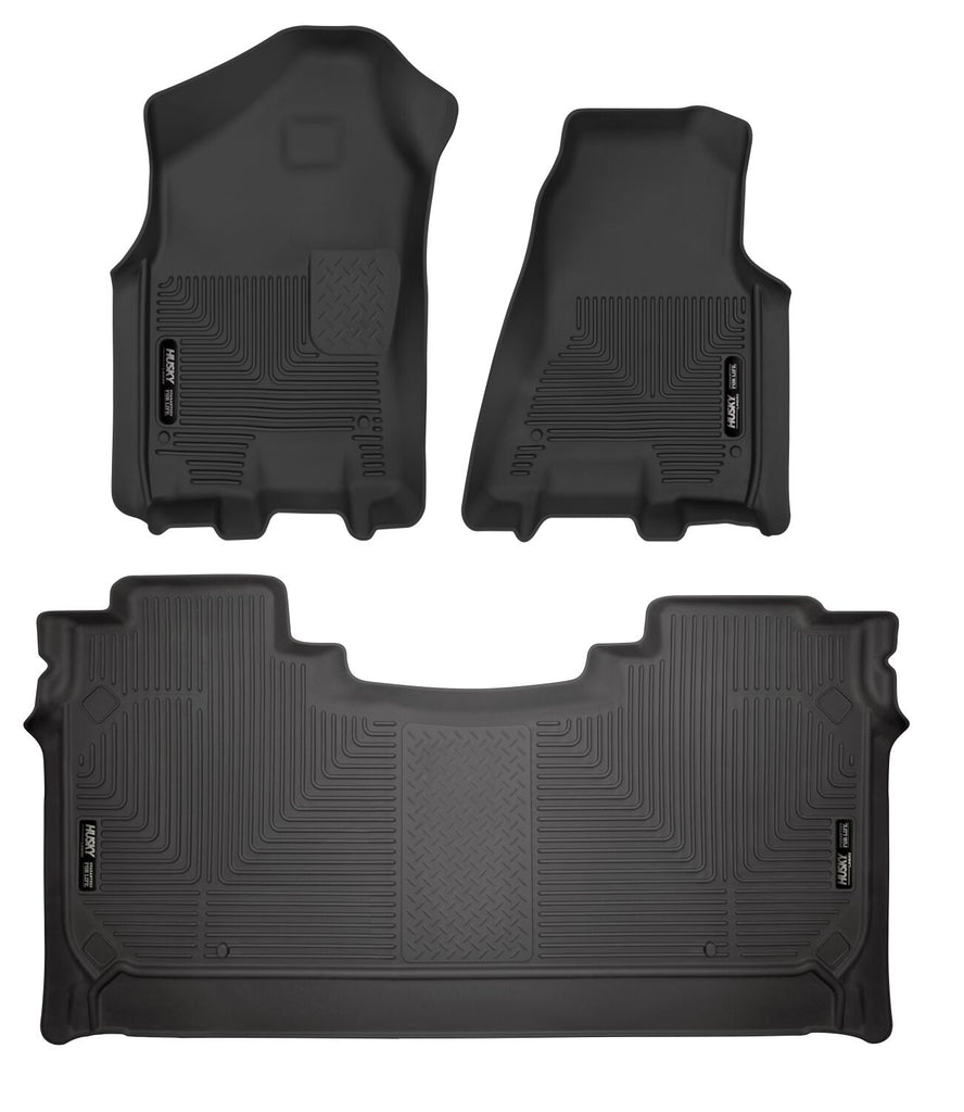 Husky Liners 19 Dodge Ram 1500 Crew Cab Weatherbeater Black Front & 2nd Seat Floor Liners - Husky Liners HSL94001