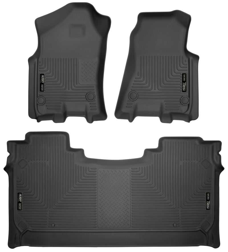 Husky Liners 19 Dodge Ram 1500 Crew Cab Weatherbeater Black Front & 2nd Seat Floor Liners - Husky Liners HSL94001