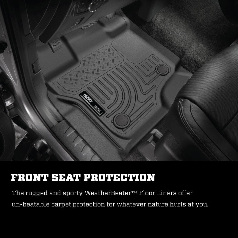 Husky Liners 21-24 Ford F-150 SuperCrew Weatherbeater Black Front & 2nd Seat Floor Liners - Husky Liners HSL94121