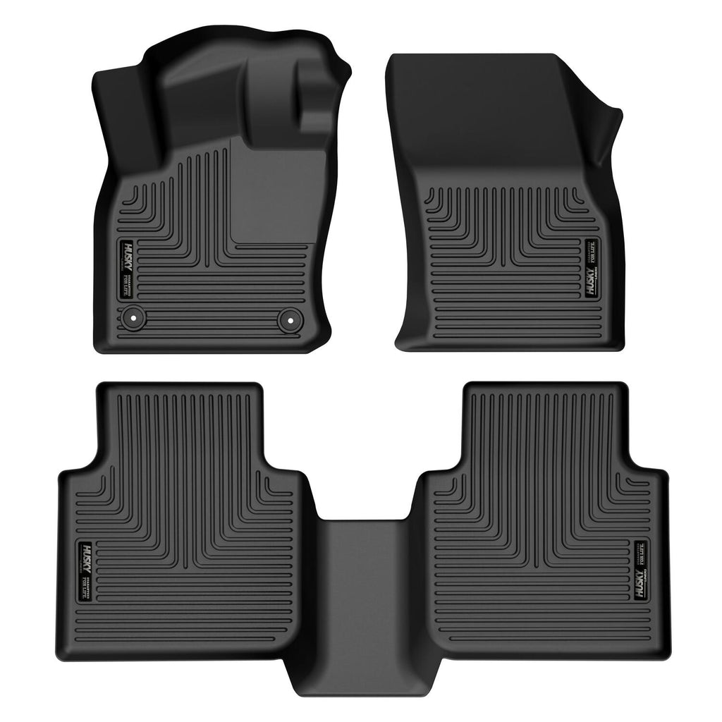 Husky Liners 18-22 Volkswagen Tiguan Weatherbeater Black Front & 2nd Seat Floor Liners - Husky Liners HSL95231