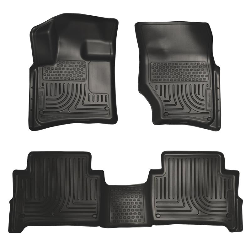 Husky Liners 07-14 Audi Q7 Weatherbeater Black Front & 2nd Seat Floor Liners - Husky Liners HSL96421