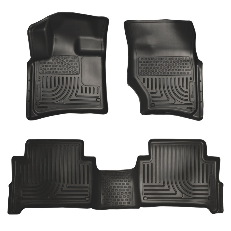 Husky Liners 07-14 Audi Q7 Weatherbeater Black Front & 2nd Seat Floor Liners - Husky Liners HSL96421