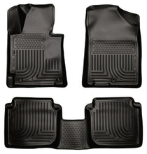 Load image into Gallery viewer, Husky Liners 2011 Hyundai Elantra WeatherBeater Combo Black Floor Liners - Husky Liners HSL98891
