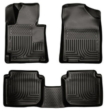 Load image into Gallery viewer, Husky Liners 2011 Hyundai Elantra WeatherBeater Combo Black Floor Liners - Husky Liners HSL98891