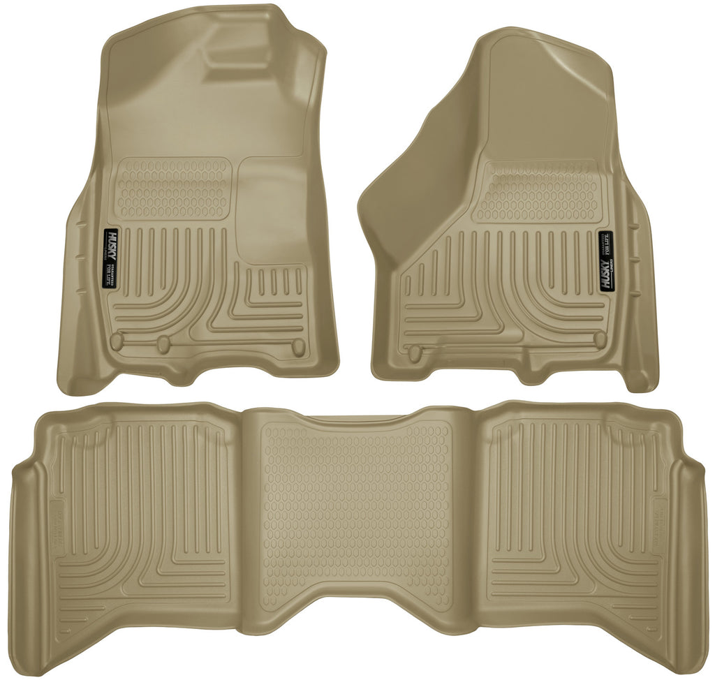 Husky Liners 2012 Dodge Ram 1500/2500/3500 Crew Cab WeatherBeater Combo Tan Floor Liners - Husky Liners HSL99003