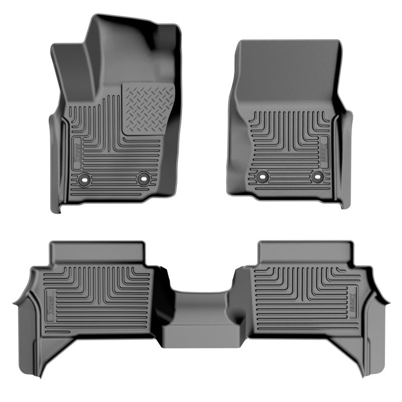 Husky Liners 24-25 Toyota Tacoma Hybrid Weatherbeater Front & 2nd Seat Floor Liners - Black - Husky Liners HSL99281