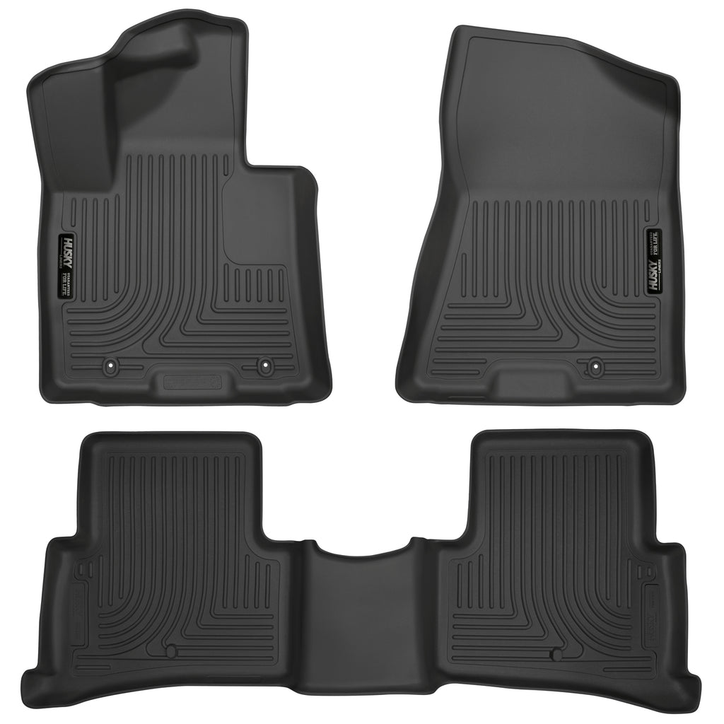 Husky Liners 2017 Kia Sportage Weatherbeater Front and Second Row Black Floor Liners - Husky Liners HSL99891