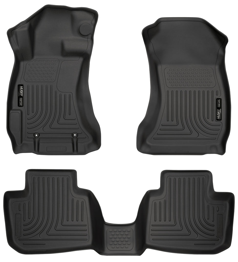 Husky Liners Subaru 12-14 Impreza/2015 WRX/STi WeatherBeater Combo Front&2nd Row Black Floor Liners-Husky Liners-HSL99801