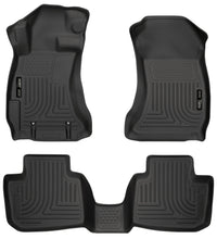 Load image into Gallery viewer, Husky Liners Subaru 12-14 Impreza/2015 WRX/STi WeatherBeater Combo Front&amp;2nd Row Black Floor Liners-Husky Liners-HSL99801
