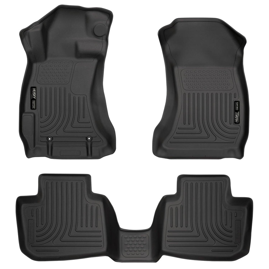 Husky Liners Subaru 12-14 Impreza/2015 WRX/STi WeatherBeater Combo Front&2nd Row Black Floor Liners-Husky Liners-HSL99801