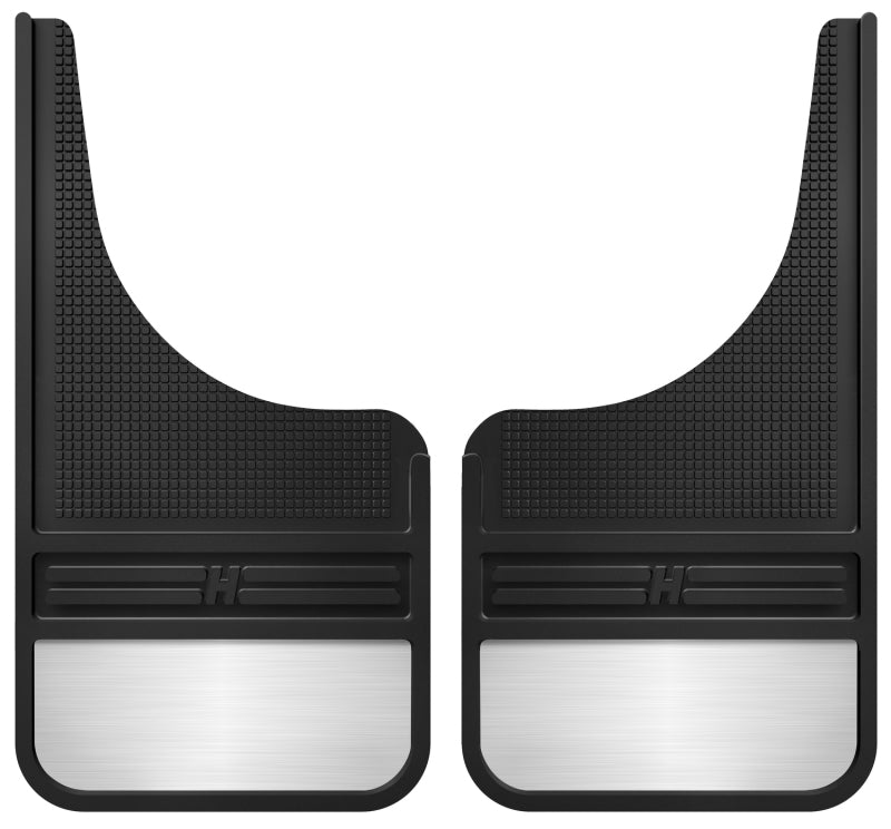 Husky Liners Universal 12in Wide Black Rubber Front Mud Flaps w/ Weight-Husky Liners-HSL55001