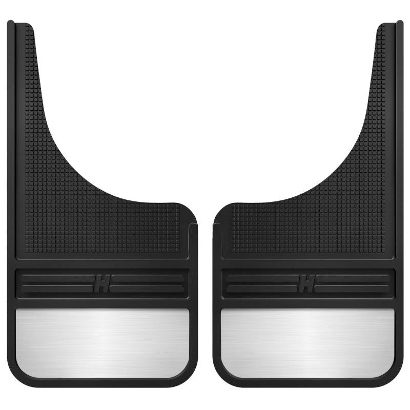 Husky Liners Universal 12in Wide Black Rubber Front Mud Flaps w/ Weight-Husky Liners-HSL55001