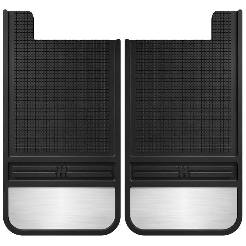 Husky Liners Universal 12in Wide Black Rubber Rear Mud Flaps w/ Weight-Husky Liners-HSL55101