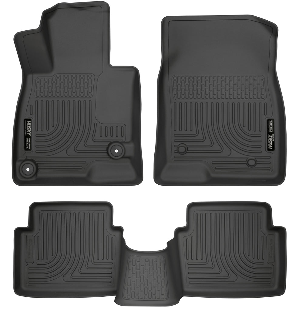 Husky Liners WeatherBeater 14 Mazda 3 Hatch&Sedan Front & Second Row Black Floor Liners-Husky Liners-HSL98651