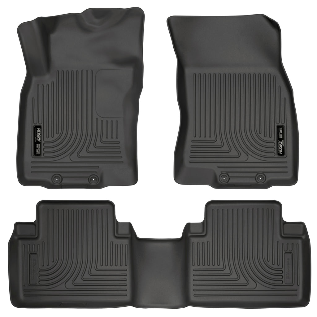 Husky Liners WeatherBeater 14 Nissan Rogue Front & Second Row Black Floor Liners-Husky Liners-HSL98671